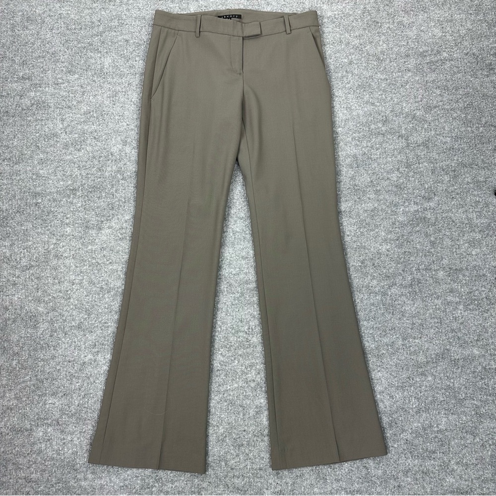 THEORY Pants Sz 6 Asleen Tailor Wool  Wide Flare Bell